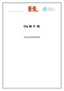 Dla M. P. M.