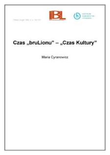 Czas "bruLionu" - "Czas Kultury"