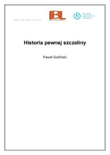 Historia pewnej szczeliny