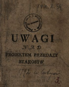 Uwagi Nad Proiektem Przedazy Starostw