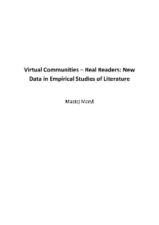 Virtual Communities – Real Readers: New Data in Empirical Studies of Literature