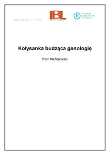 Kołysanka budząca genologię