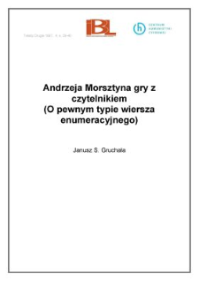 Andrzeja Morsztyna gry z czytelnikiem