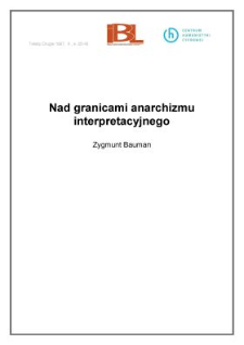 Nad granicami anarchizmu interpretacyjnego
