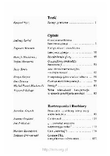 Teksty Drugie Nr 6 (1997), Spis treści