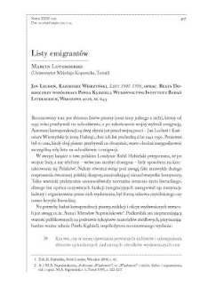 Listy emigrantów