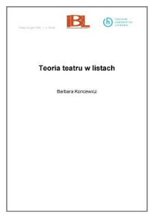 Teoria teatru w listach