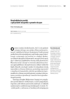Rewindykacje pustki, czyli prawie wszystko o prawie niczym