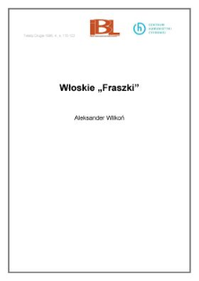 Włoskie " Fraszki "