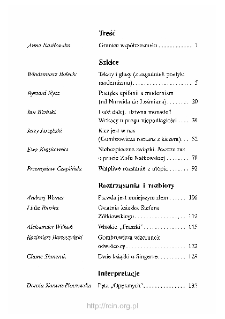 Teksty Drugie Nr 4 (1996), Spis treści