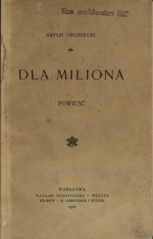 Dla miliona : powieść