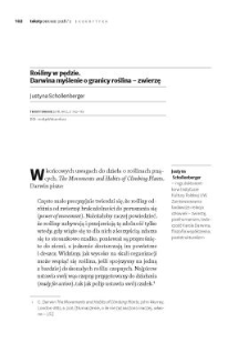 Rośliny w pędzie. Darwina myślenie o granicy roślina &ndash; zwierzę