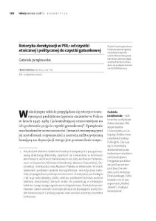 Retoryka deratyzacji w PRL: od czystki etnicznej i politycznej do czystki gatunkowej