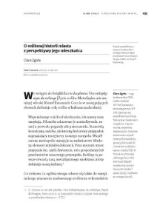 O roślinnej historii miasta z perspektywy jego mieszkańca