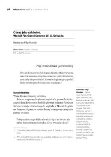 Obraz jako szibbolet. Wokół Pierścieni Saturna W. G. Sebalda