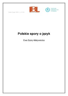 Polskie spory o język