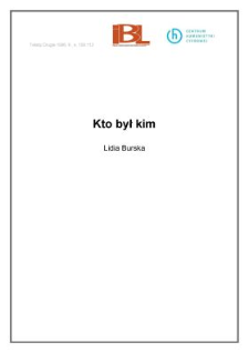 Kto był kim