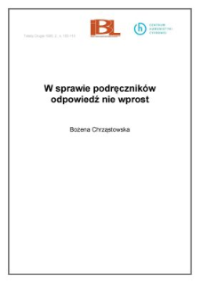 W sprawie podręczników odpowiedź nie wprost