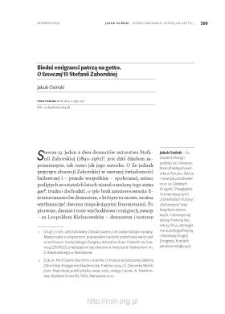 Biedni emigranci patrzą na getto. O "Smoczej 13" Stefanii Zahorskiej