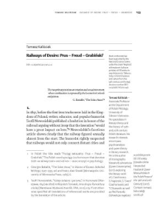 Railways of Desire: Prus – Freud – Grabiński