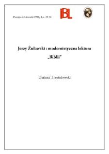 Jerzy Żuławski : modernistyczna lektura "Biblii"
