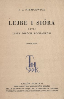 Lejbe i Sióra czyli Listy dwóch kochanków : romans