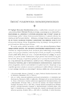 Śmierć pułkownika (Wołodyjowskiego)