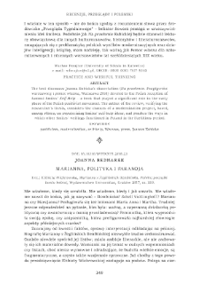 Marianna, polityka i paranoja. Rec.: Elżbieta Wichrowska, "Marianna z Żeglińskich Dembińska. Polskie początki buntu kobiet", Kraków 2017