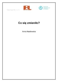 Co się zmieniło?