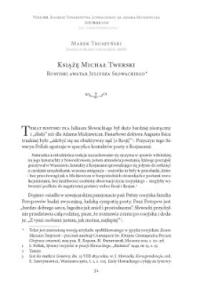 Książę Michał Twerski. Rosyjski awatar Juliusza Słowackiego