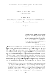 Polski wąs. O tradycjach narodowych i osobistych upodobaniach w pisarstwie Henryka Sienkiewicza