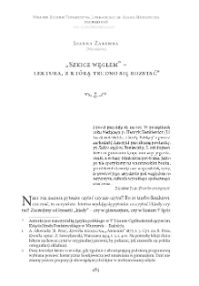 „Szkice węglem” – lektura, z którą trudno się rozstać