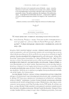 W poszukiwaniu formuły dziewiętnastowieczności. Rec.: Anna Janicka, Tradycja i zmiana. Literackie modele dziewiętnastowieczności: pozytywizm i „obrzeża”, Białystok 2015