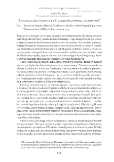 Biograficzne okruchy i Sienkiewiczowskie „śledztwa”. Rec.: Krzysztof Stępnik, Henryk Sienkiewicz. Studia z mikrobiografiki prasowej, Lublin2016