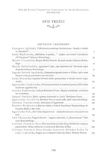 Wiek XIX, Rok IX (LI) 2016, Spis treści