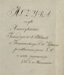 Alzyra czyli Amerykanie : traiedya w 5 aktach