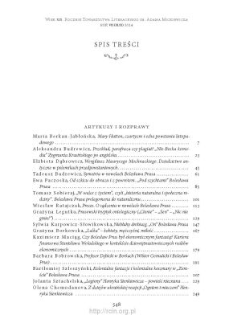 Wiek XIX, Rok VII (XLIX) 2014, Spis treści