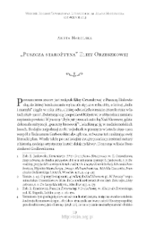 „Puszcza starożytna” Elizy Orzeszkowej