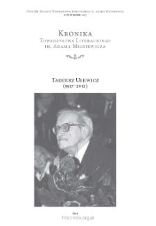 Tadeusz Ulewicz (1917–2012) − Był tu wśród nas… (Wspomnienie o Profesorze Tadeuszu Ulewiczu)