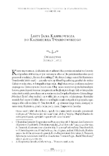 Listy Jana Kasprowicza do Kazimierza Twardowskiego