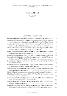 Wiek XIX, Rok V (XLVII) 2012, Spis treści