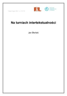 Na turniach intertekstualności