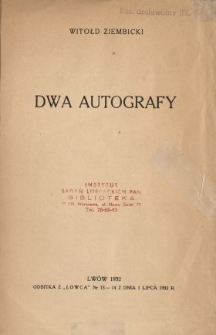 Dwa autografy