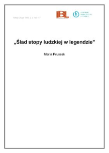 "Ślad stopy ludzkiej na legendzie"