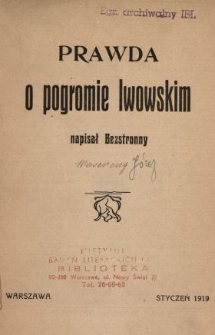 Prawda o pogromie lwowskim