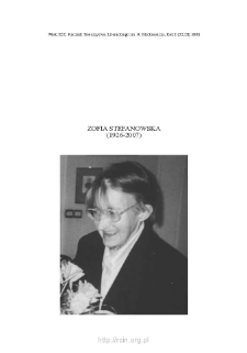 Zofia Stefanowska (1926&ndash;2007)