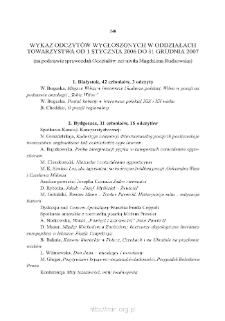 Wykaz odczytów wygłoszonych w oddziałach TLiAM od 1 stycznia 2006 do 31 grudnia 2007