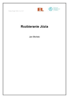 Rozbieranie Józia