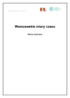 Warszawskie miary czasu