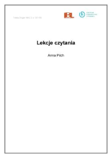 Lekcje czytania